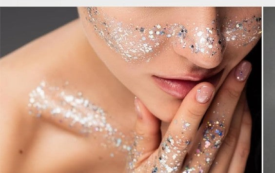 Turquoise  glitter for face and body,hair.